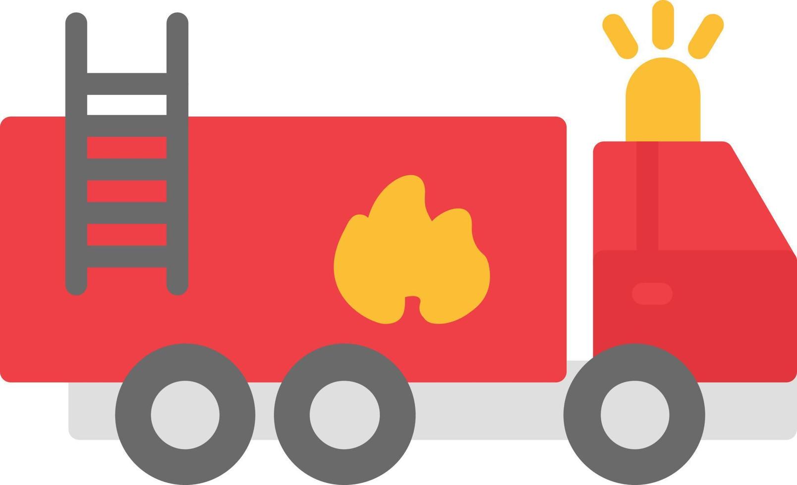 Fire Truck Flat Icon vector