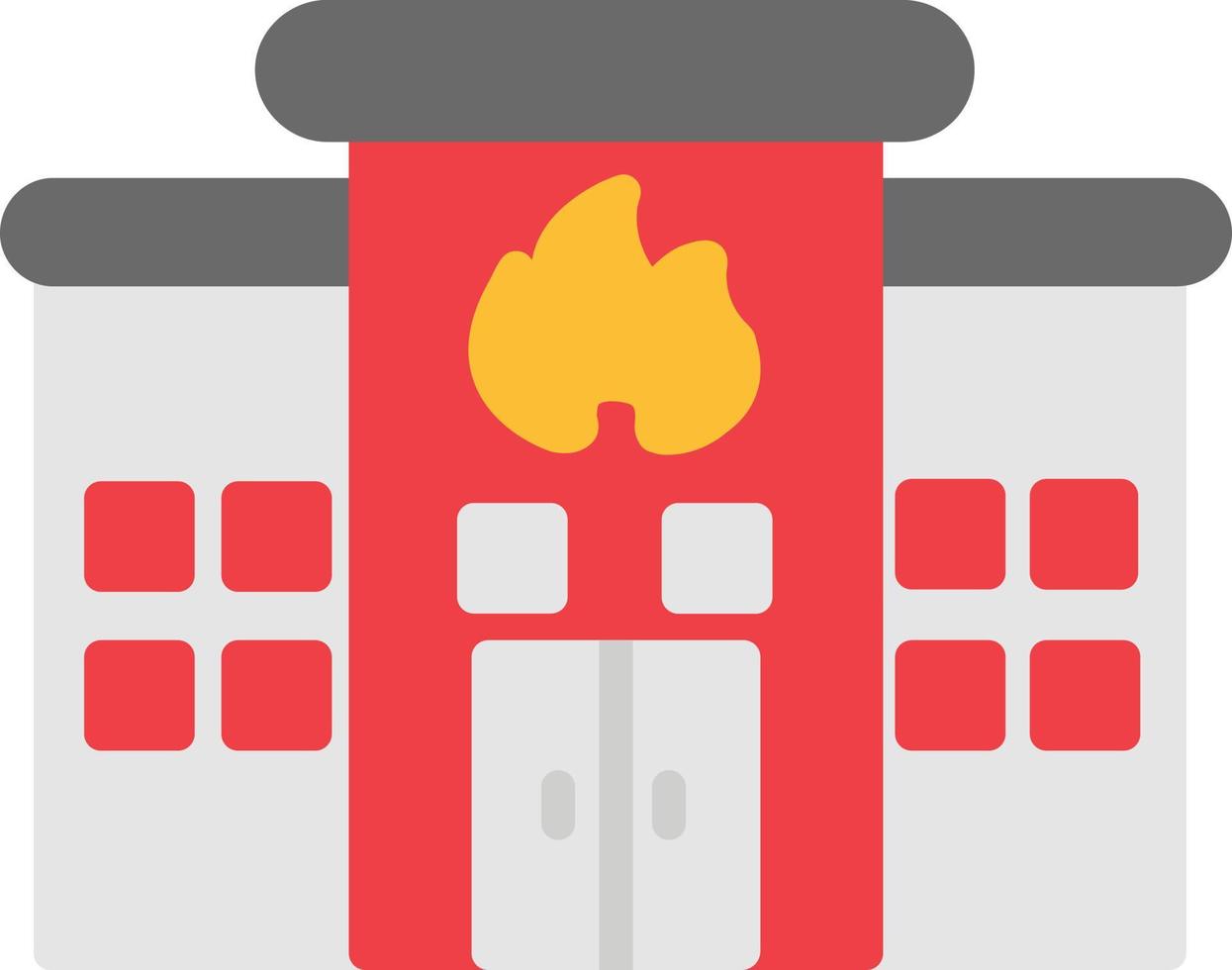 Fire Station Flat Icon vector