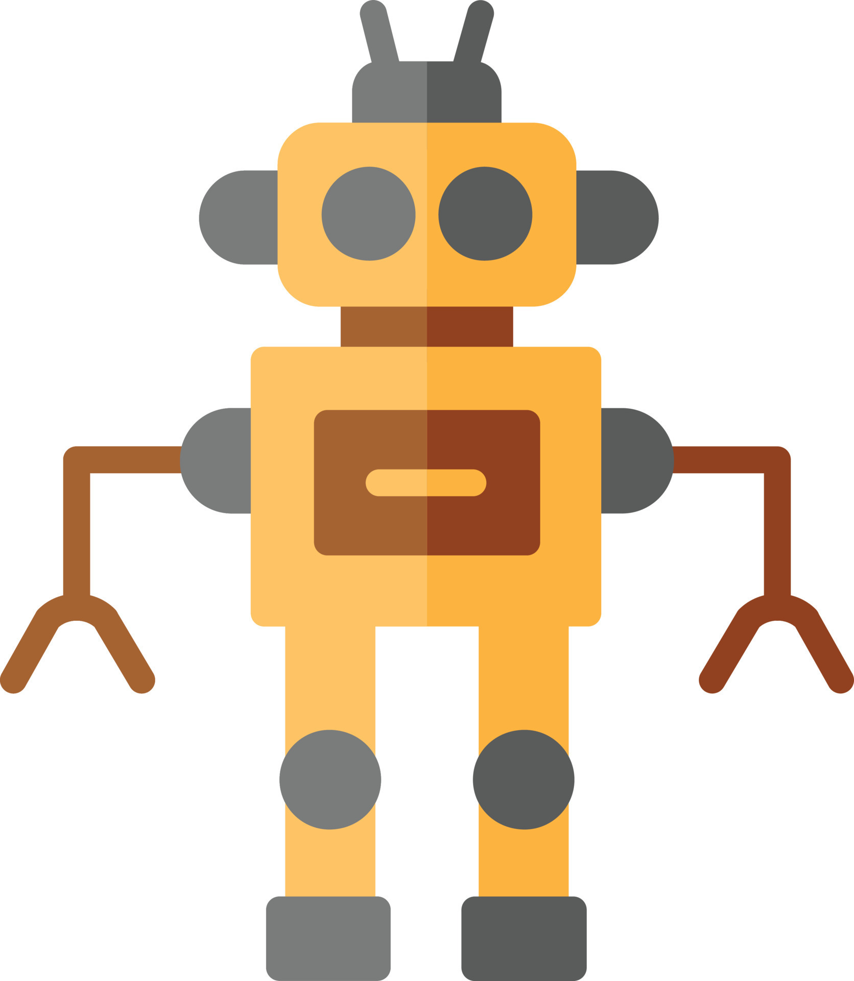 Robot Flat Icon 13663134 Vector Art at Vecteezy