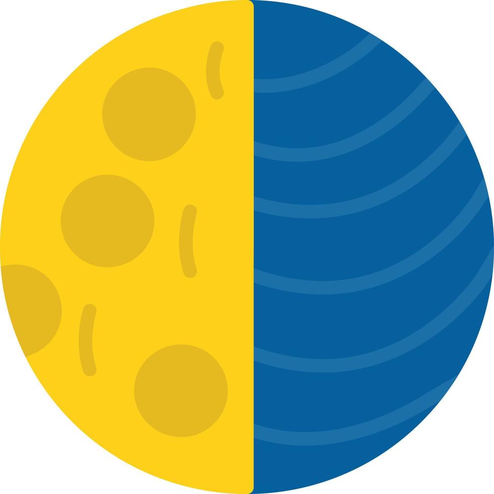 Moon Eclipse Flat Icon vector