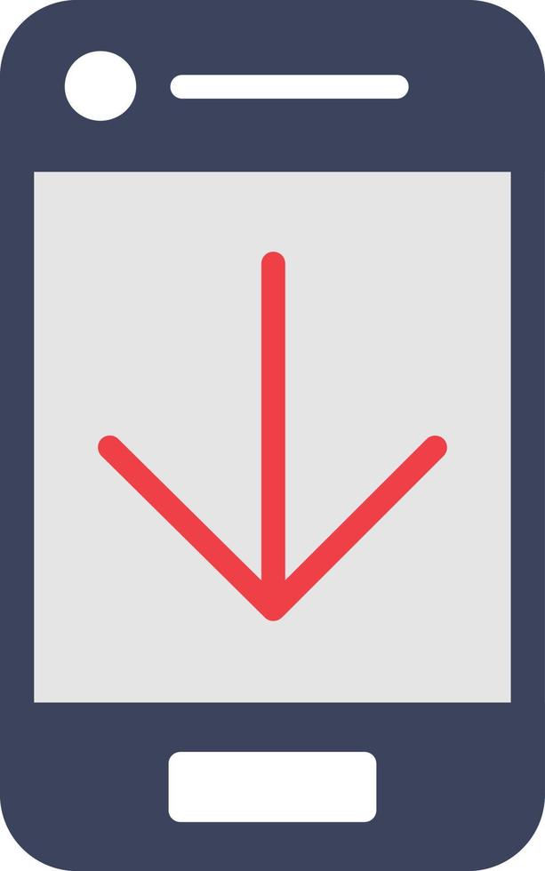 Down Flat Icon vector