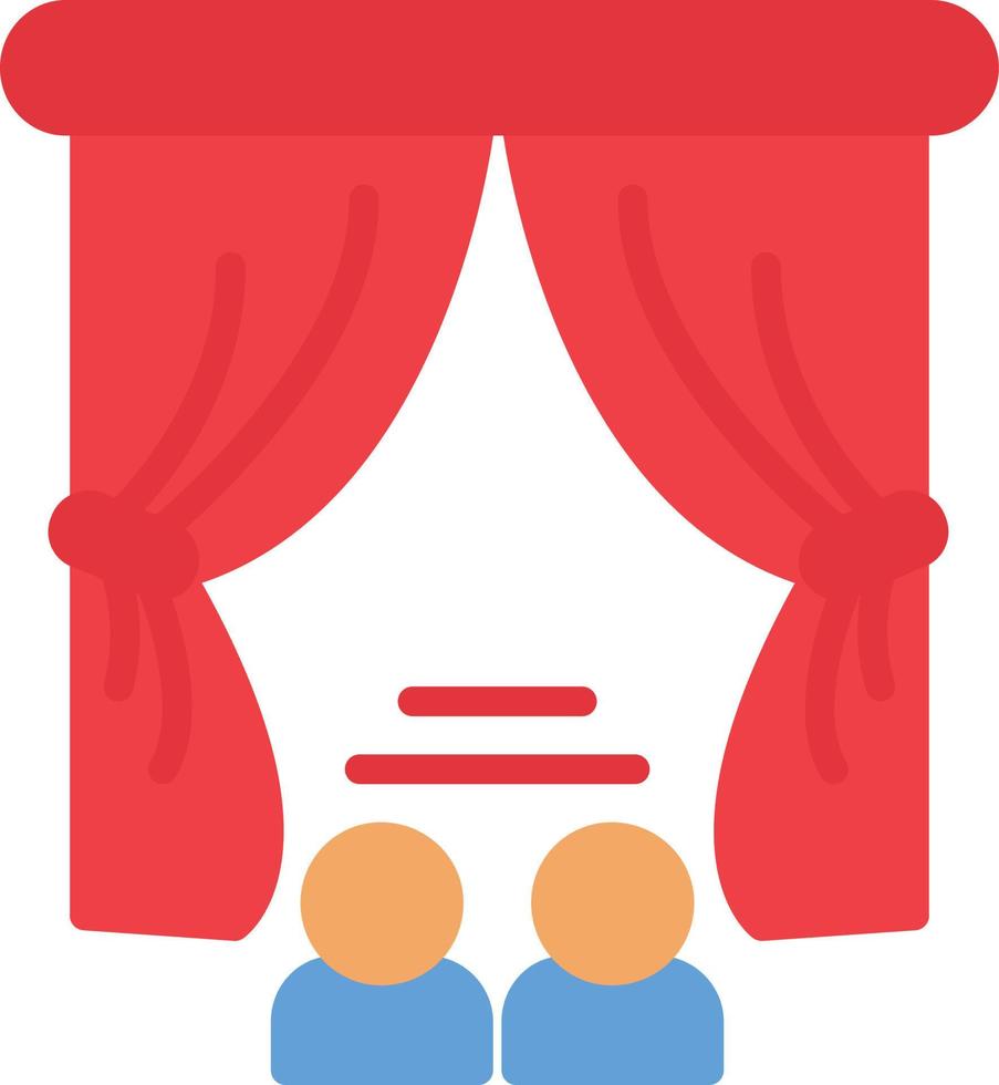 Theatre Flat Icon vector