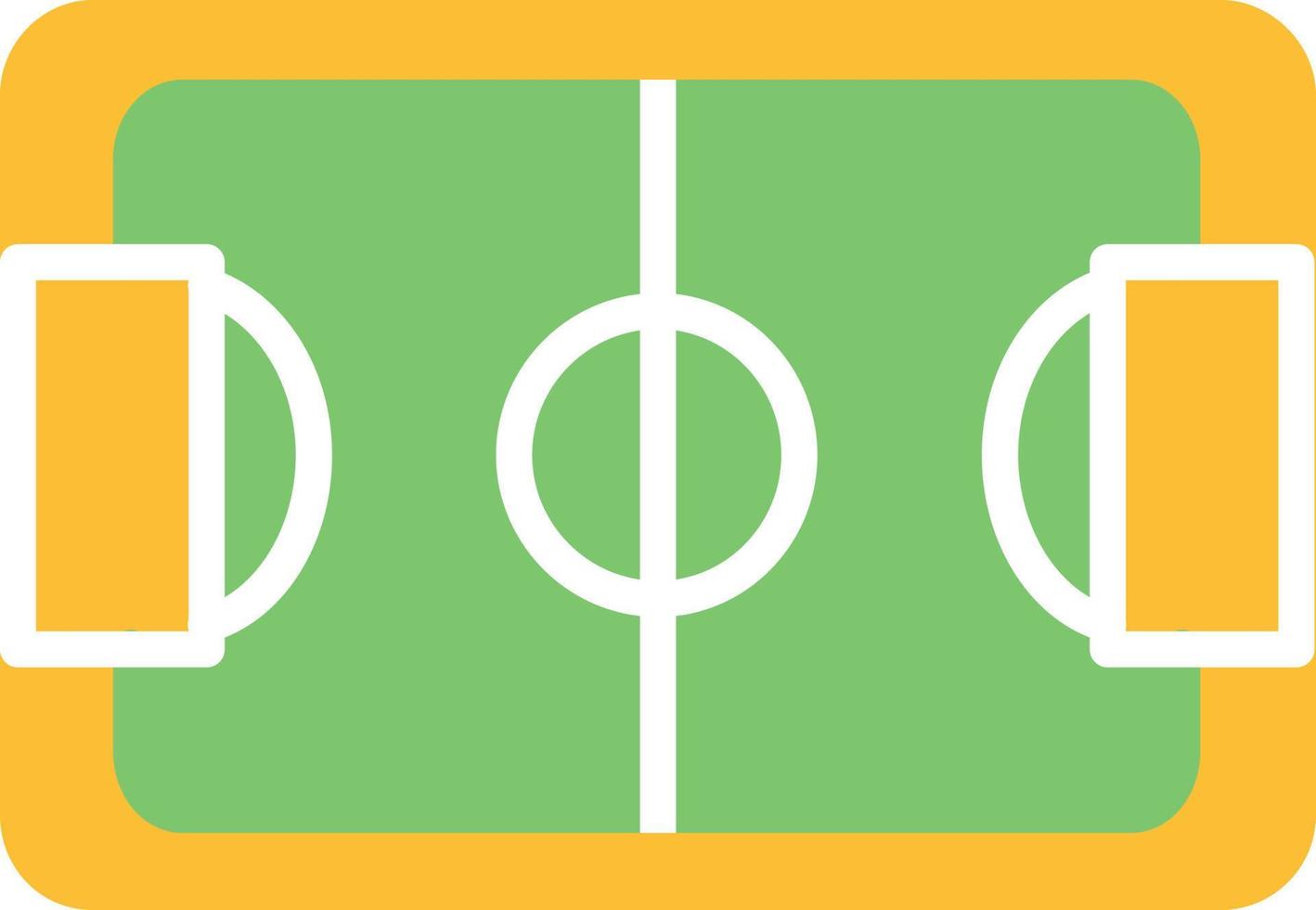 icono plano del campo de fútbol vector