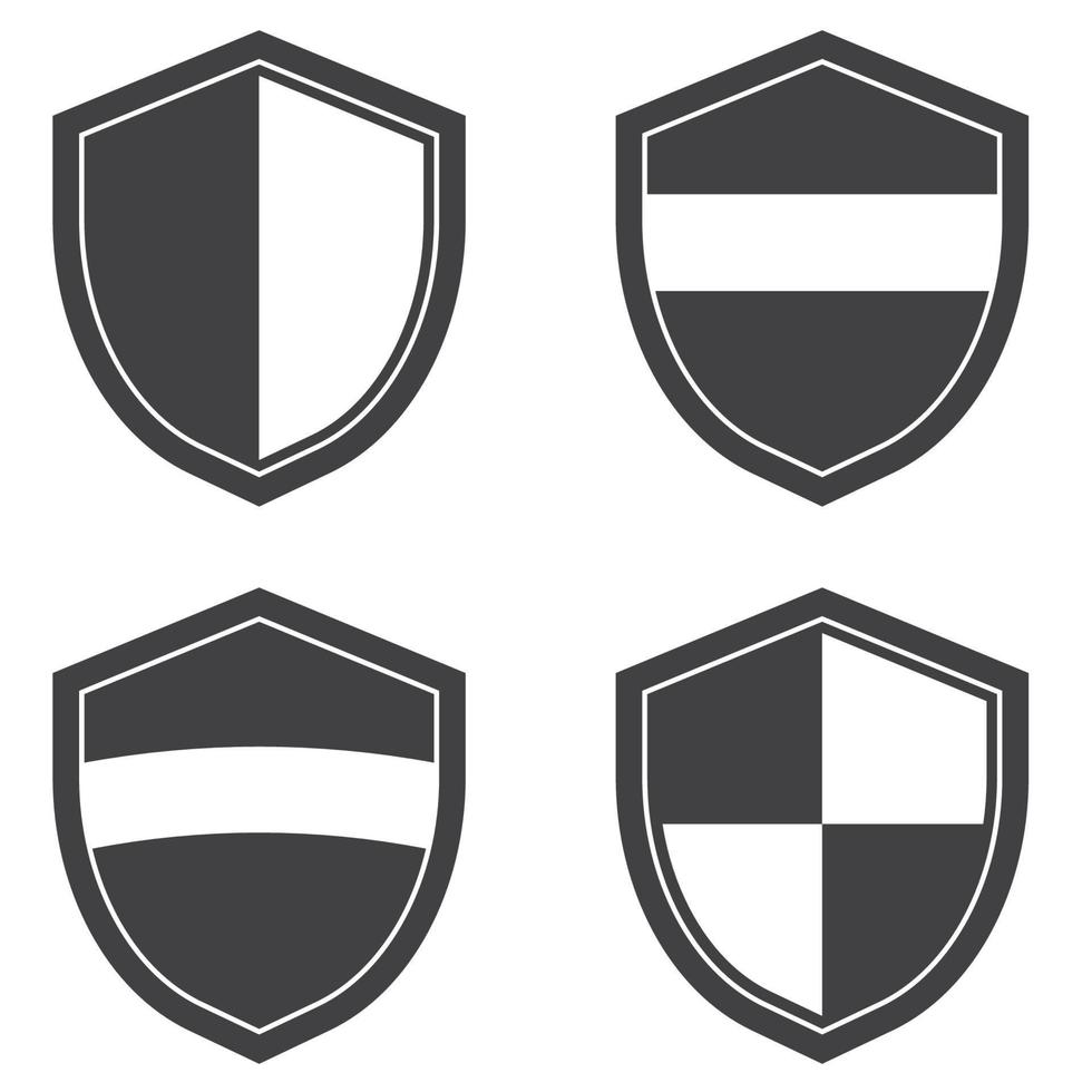 Shield icon set 1 vector