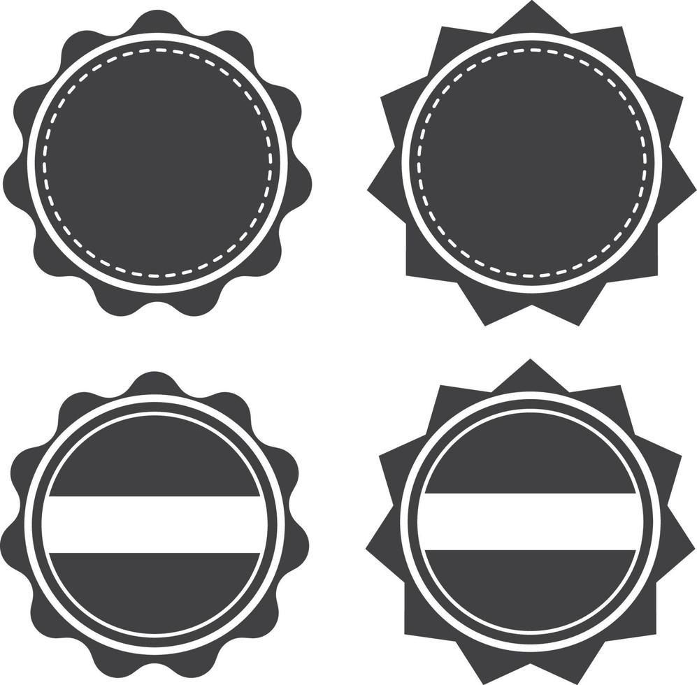 conjunto de iconos de insignias 1 vector