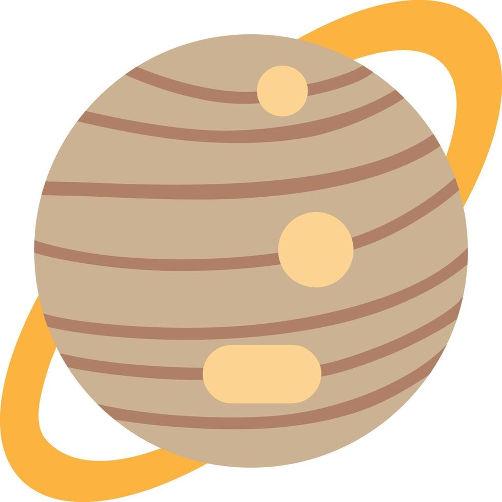 icono plano saturno vector