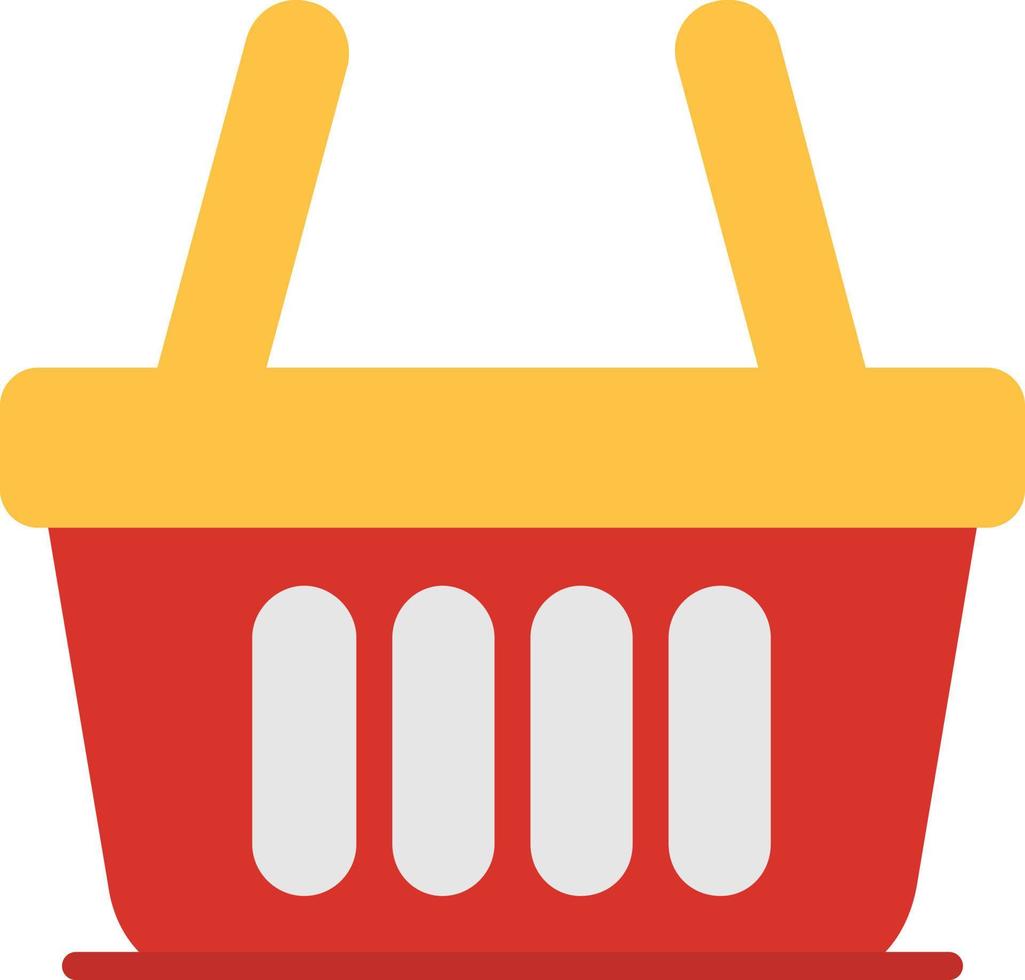 Shoping Basket Flat Icon vector