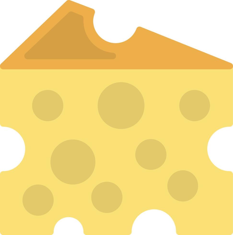 icono plano de queso vector