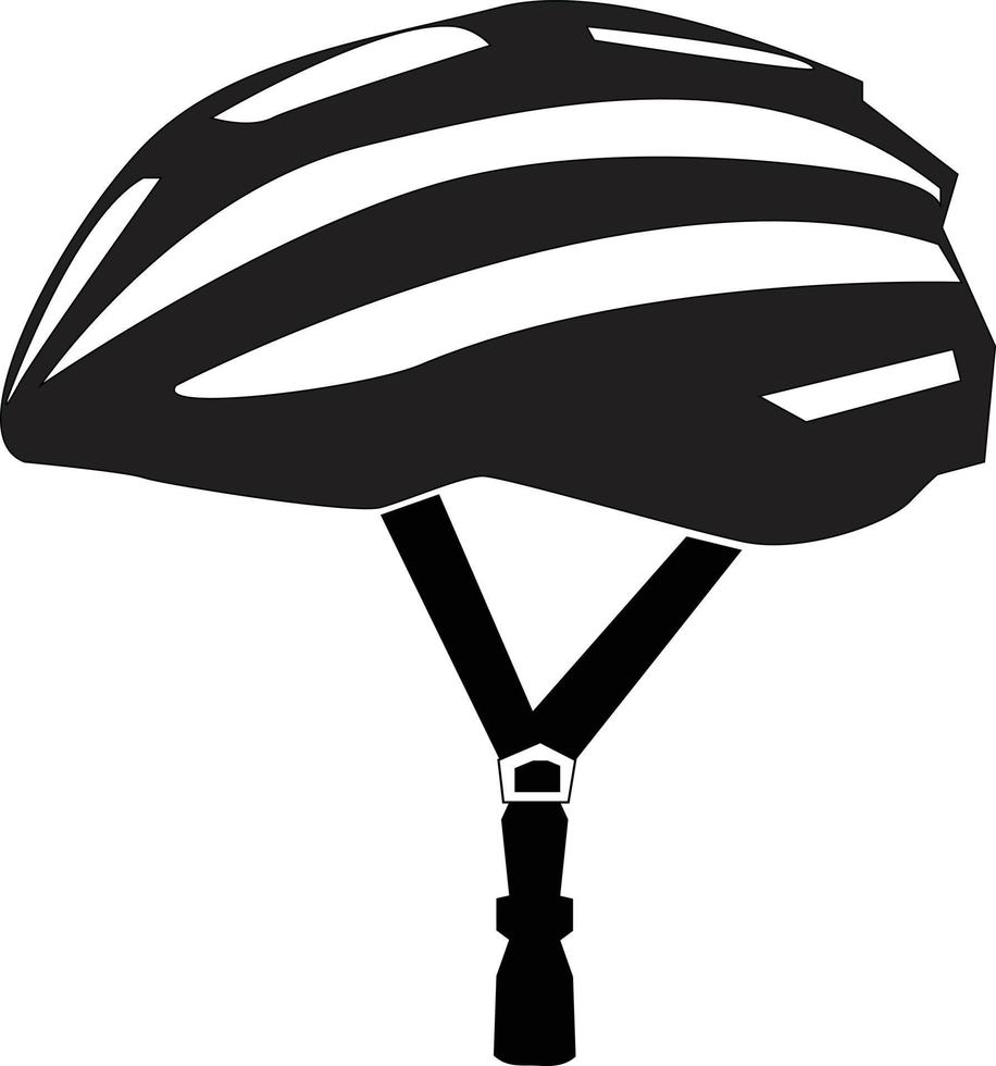 icono de casco de bicicleta sobre fondo blanco. señal de casco. estilo plano vector