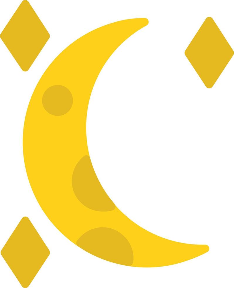 icono de luna plana vector