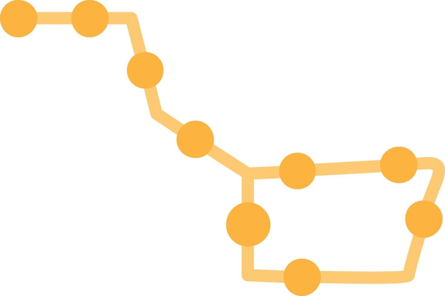 icono plano de constelación vector