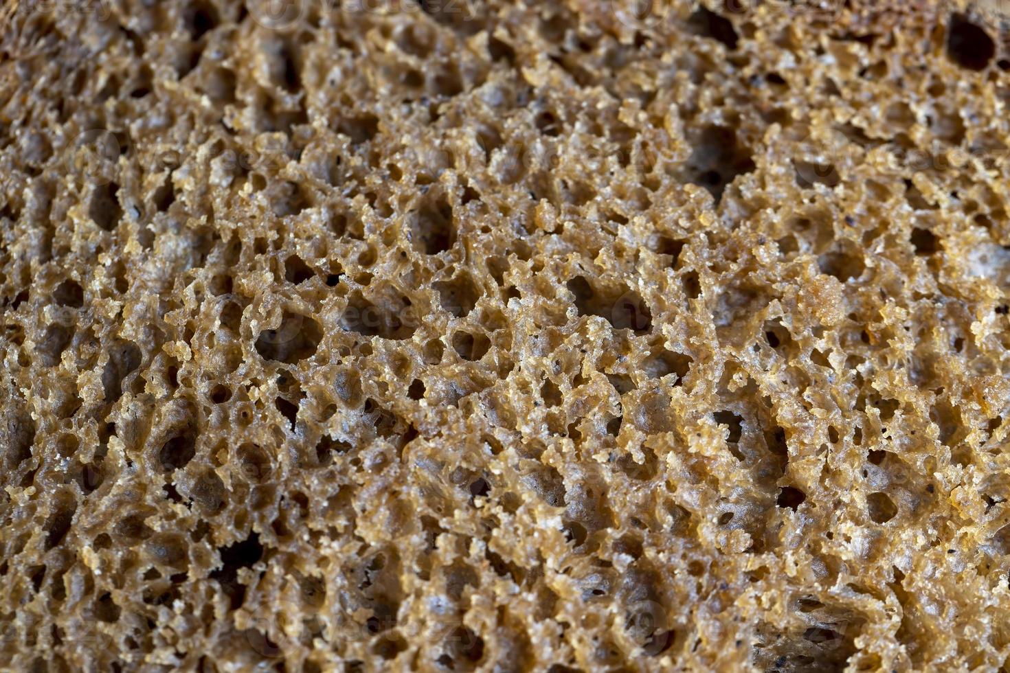 black rye bread on a board photo