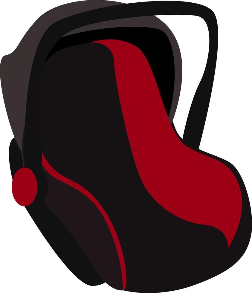 Car seat, illustration, vector on white background.