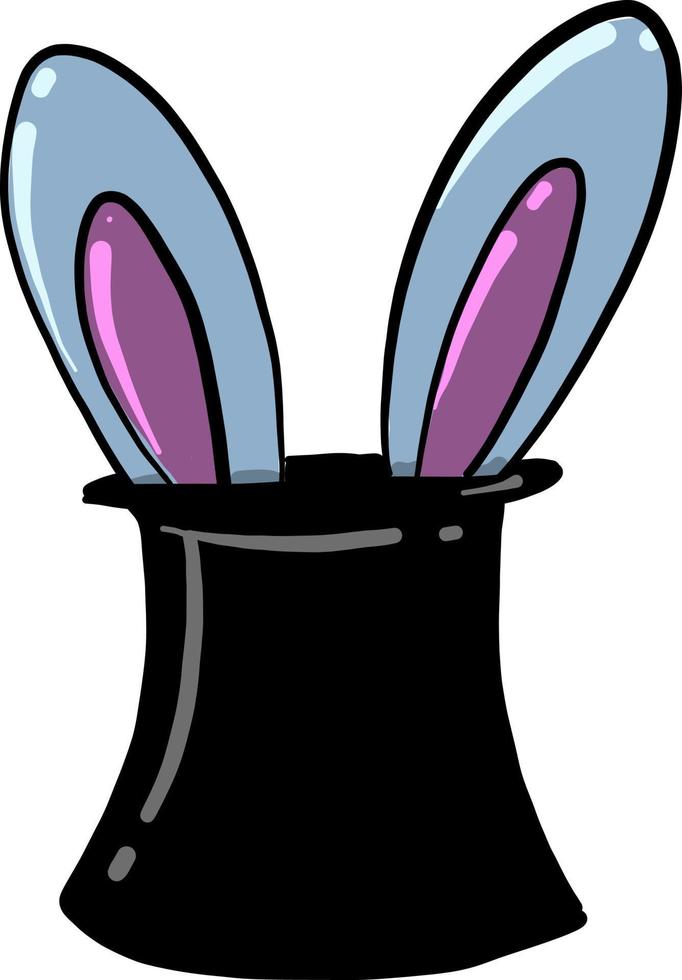 Bunny in hat, illustration, vector on white background
