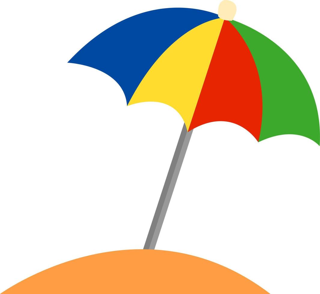 Big umbrella, illustration, vector on white background.