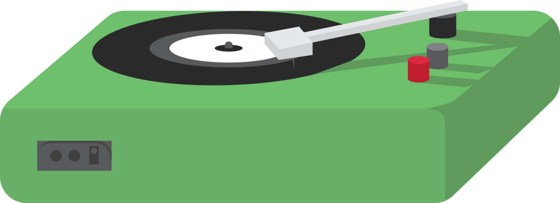 Vinyl player, illustration, vector on white background.