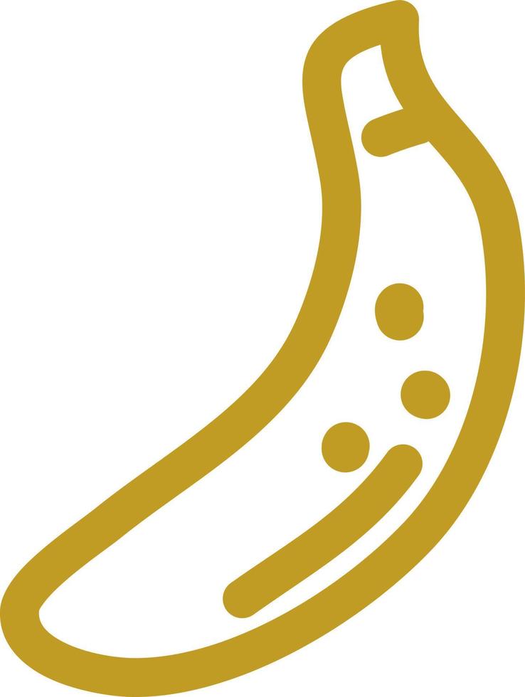 plátano amarillo, icono de ilustración, vector sobre fondo blanco