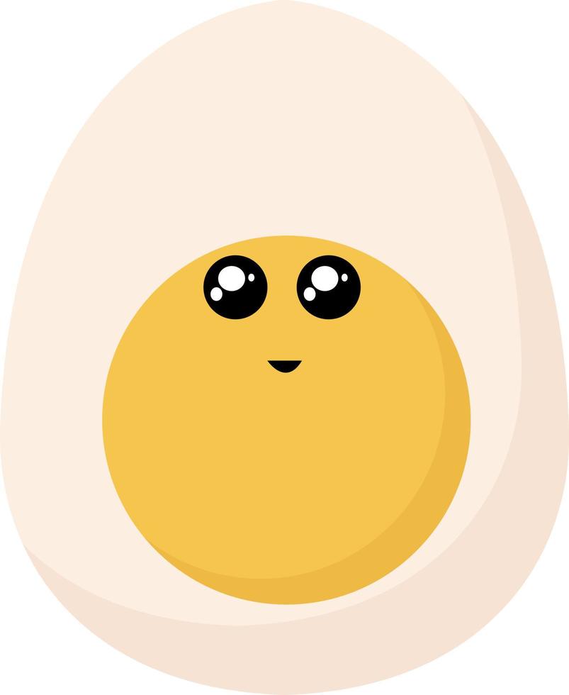 Egg, illustration, vector on white background.