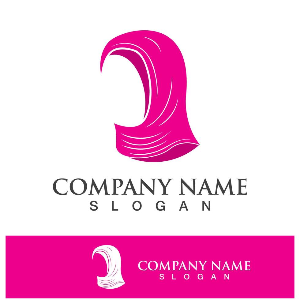 Simple headscarf logo icon vector