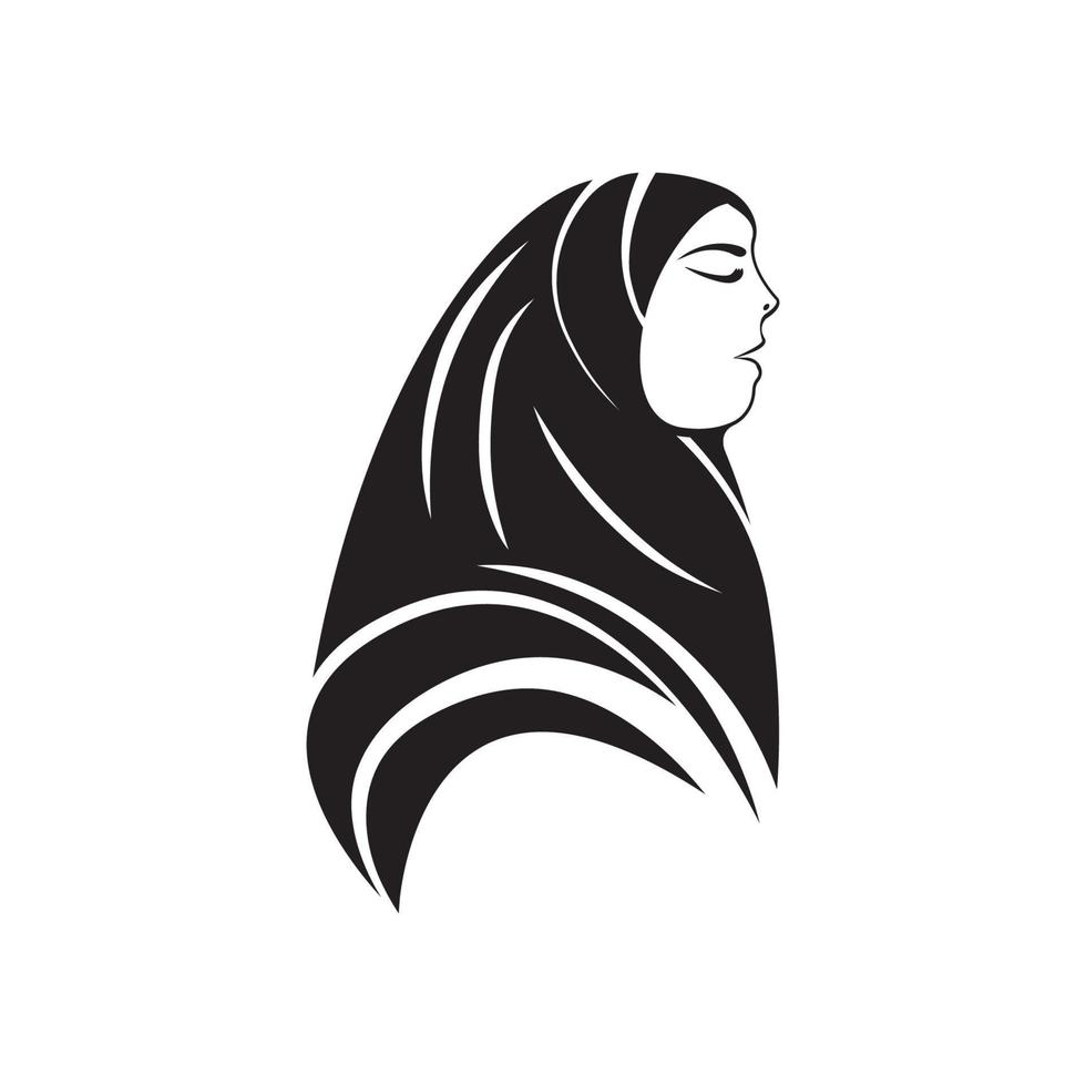 Simple headscarf logo icon vector