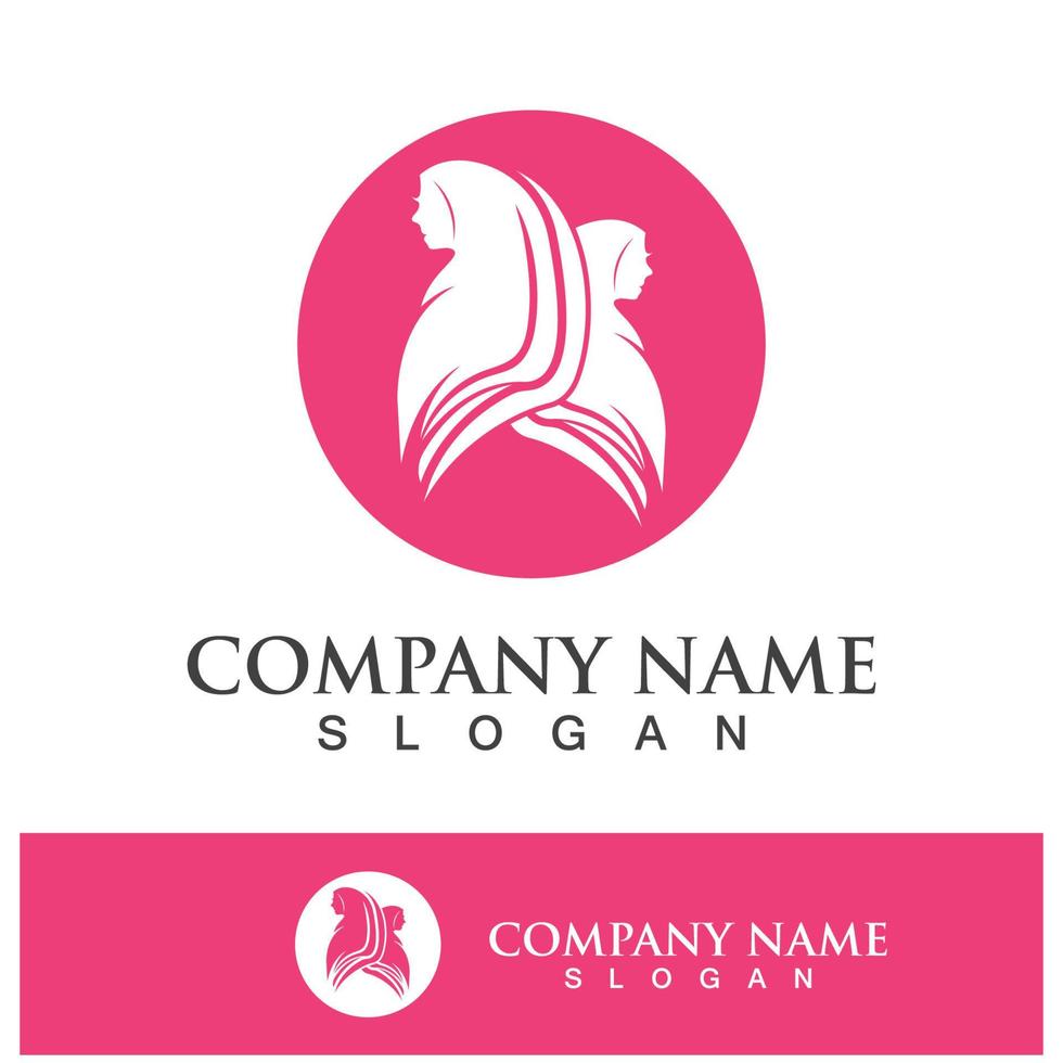 Simple headscarf logo icon vector