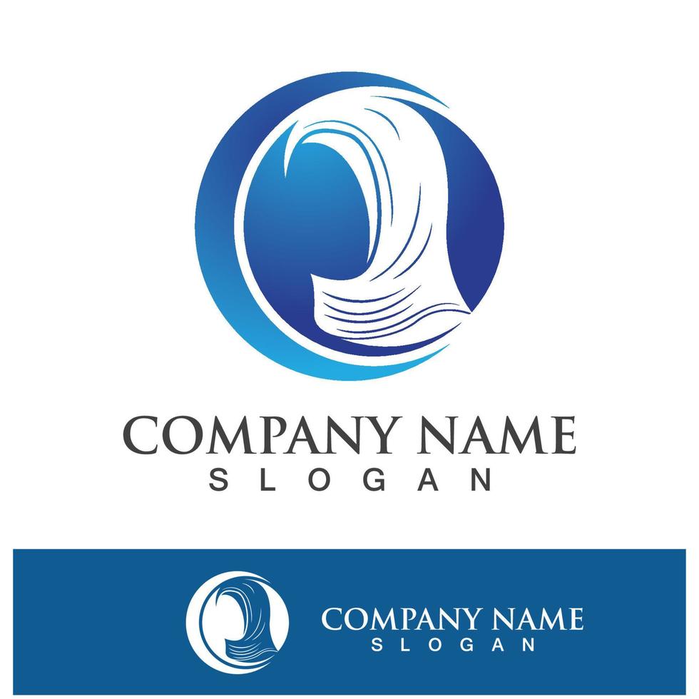 Simple headscarf logo icon vector