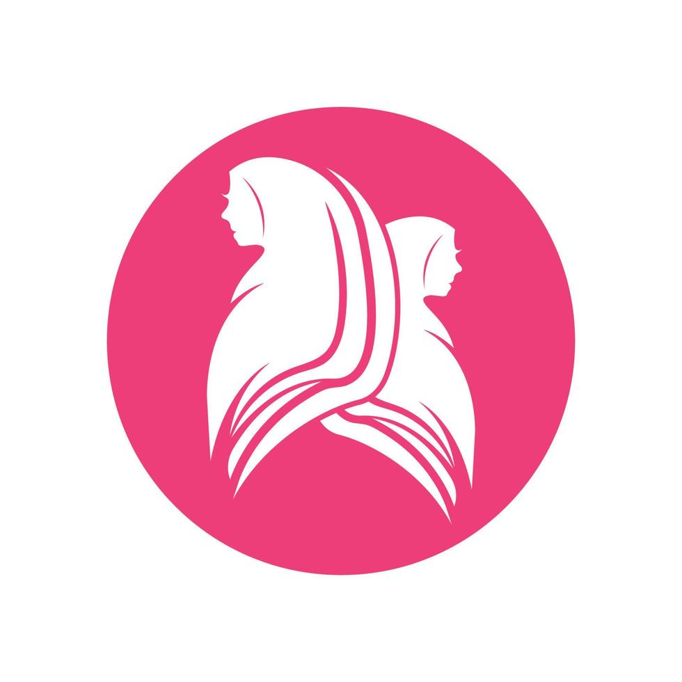 Simple headscarf logo icon vector