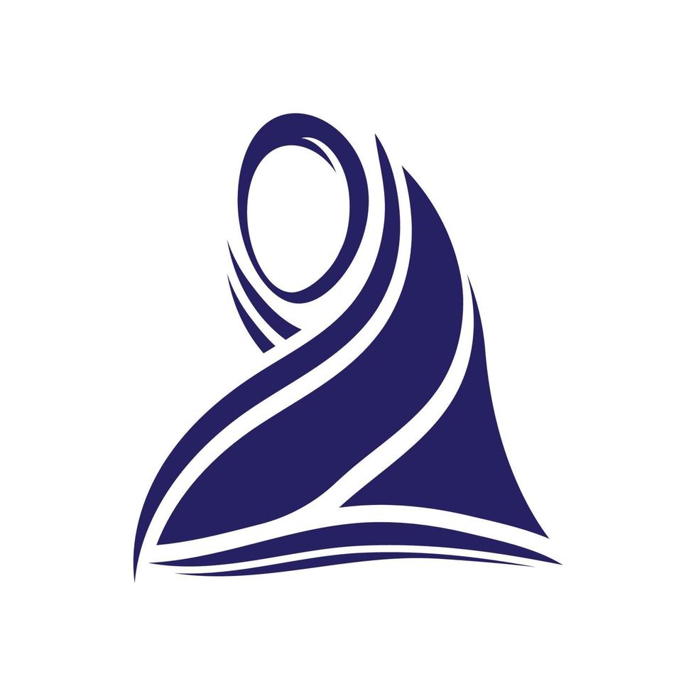 Simple headscarf logo icon vector
