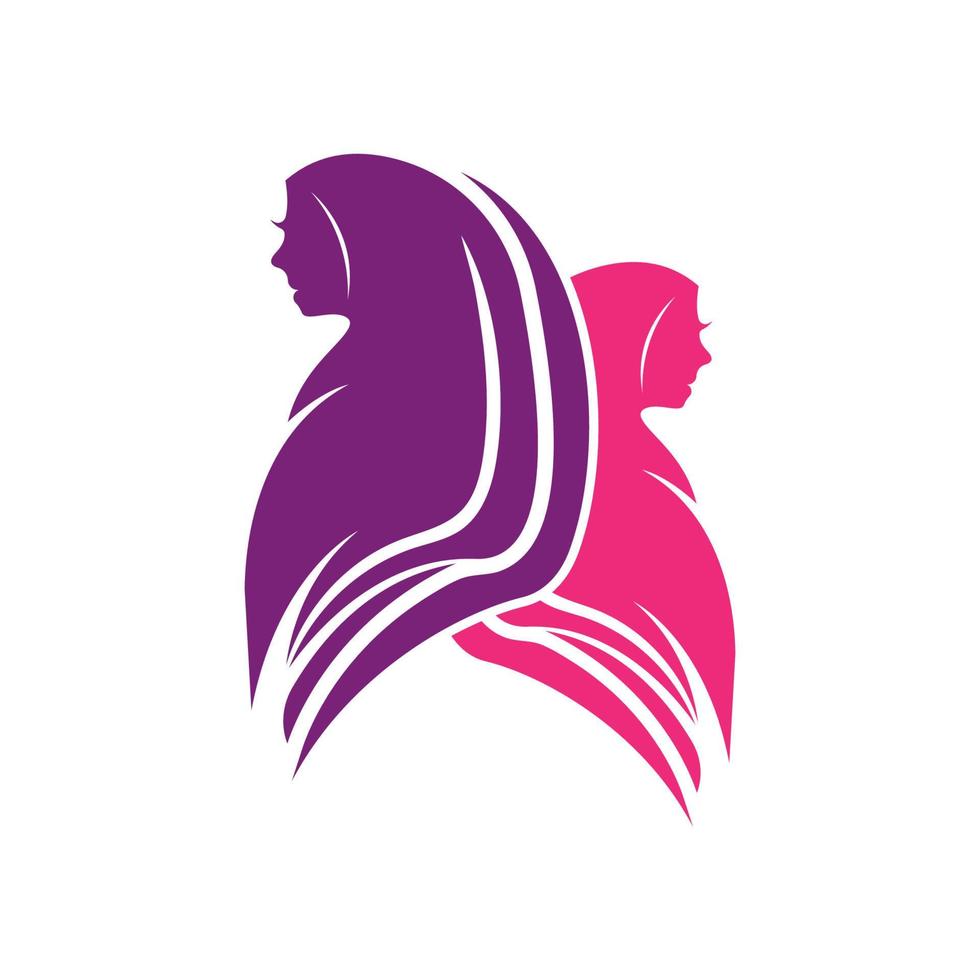 Simple headscarf logo icon vector