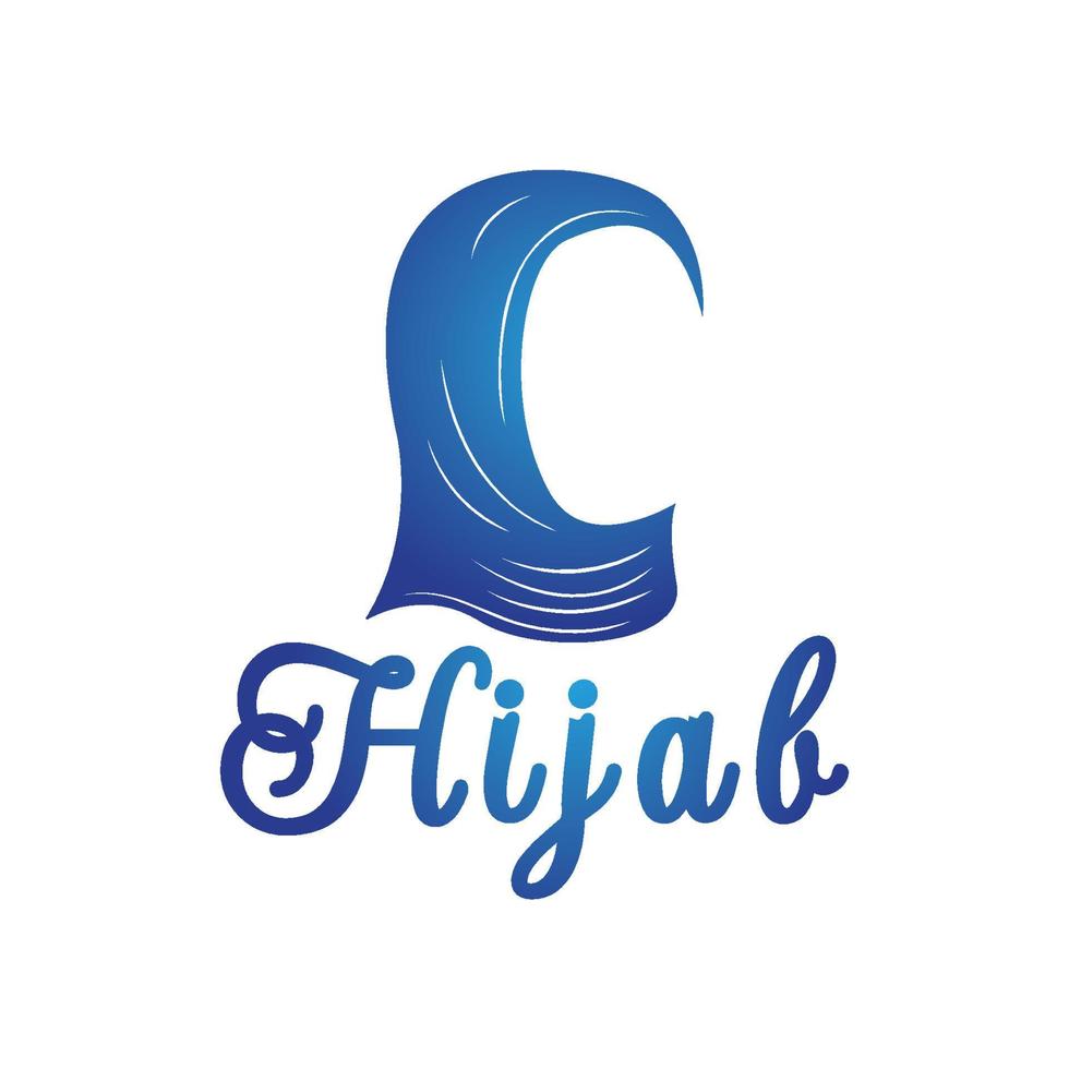 Simple headscarf logo icon vector