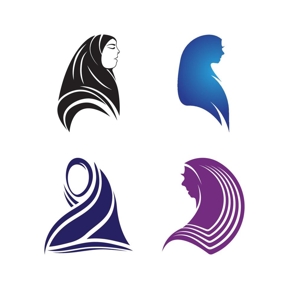 Simple headscarf logo icon vector