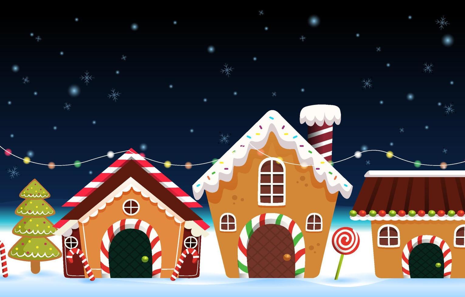 Gingerbread House Background vector