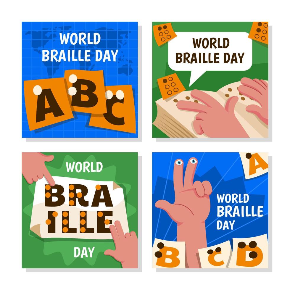 Festive Of World Braille Day vector