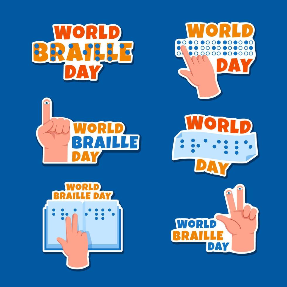 Celebration Of World Braille Day vector