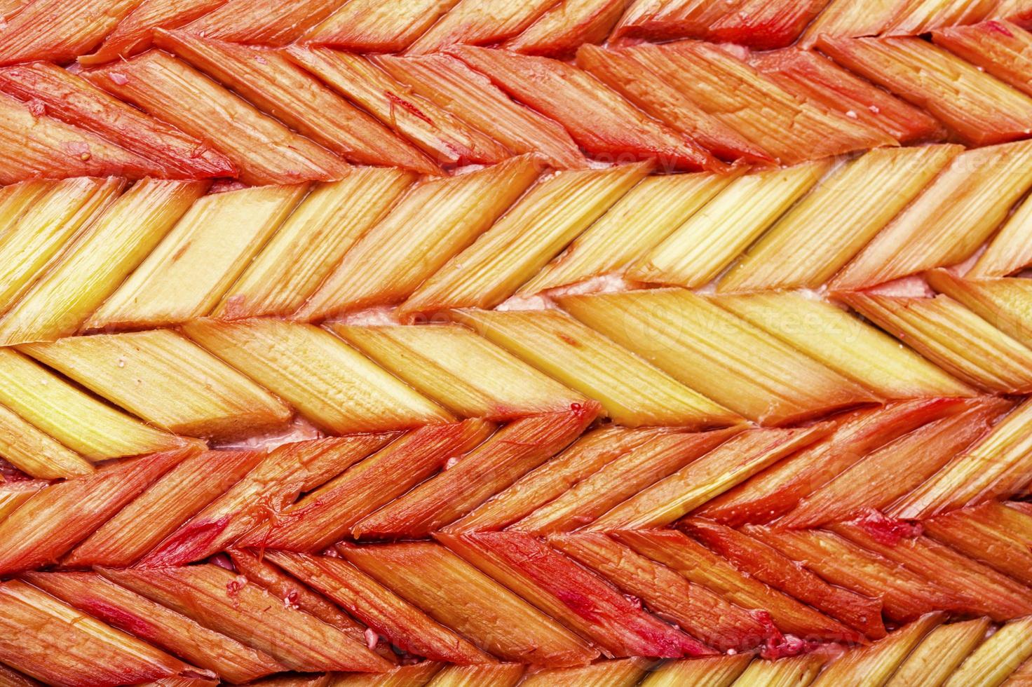 Traditional rhubarb pie photo