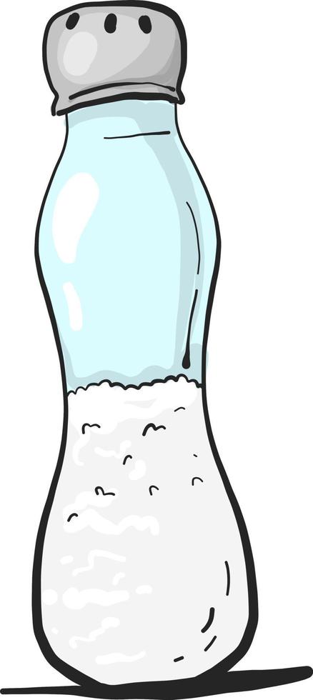 Salt shaker , illustration, vector on white background