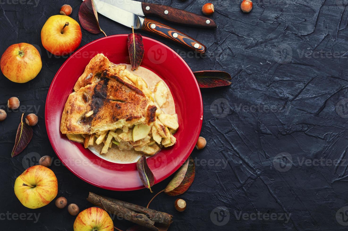 Delicious homemade apple pie photo