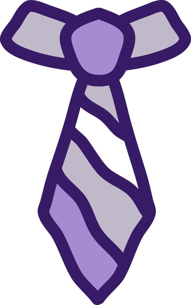 Purple tie, illustration, vector on a white background.