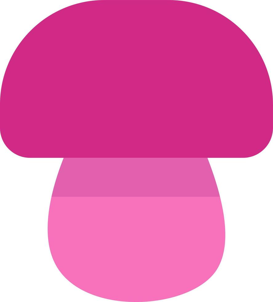 Pink mushroom, illustration, vector on a white background.