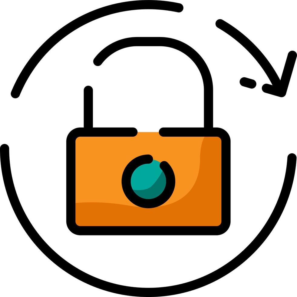 Mobile orientation lock, illustration, vector on a white background.