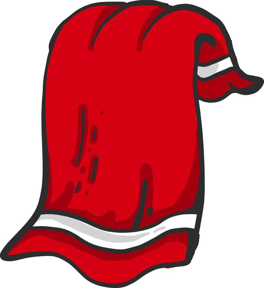 Red towel, illustration, vector on white background