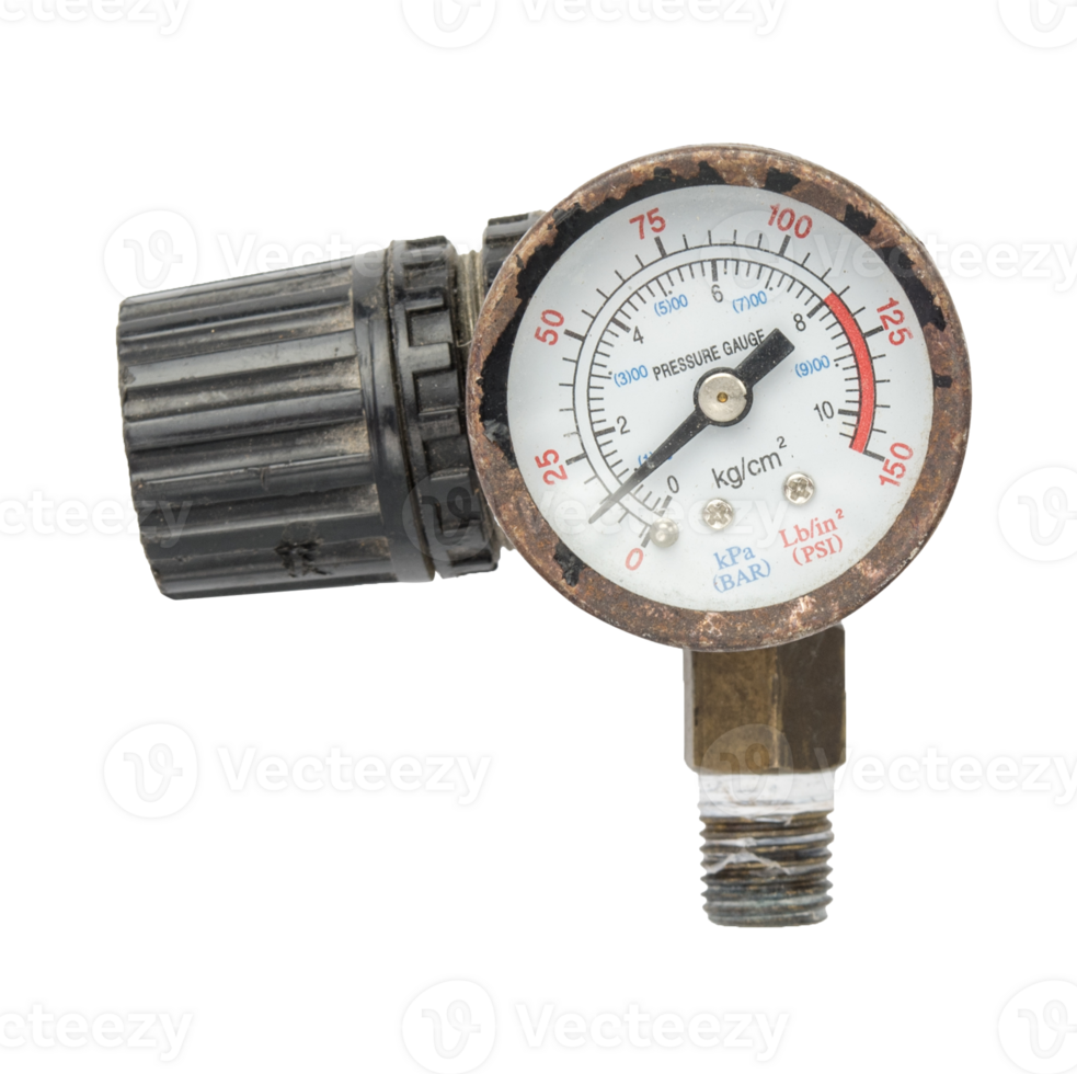Pressure gauge with a zero reading isolated 13666327 PNG