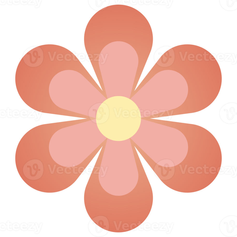 Groovy retro flower 13666386 PNG
