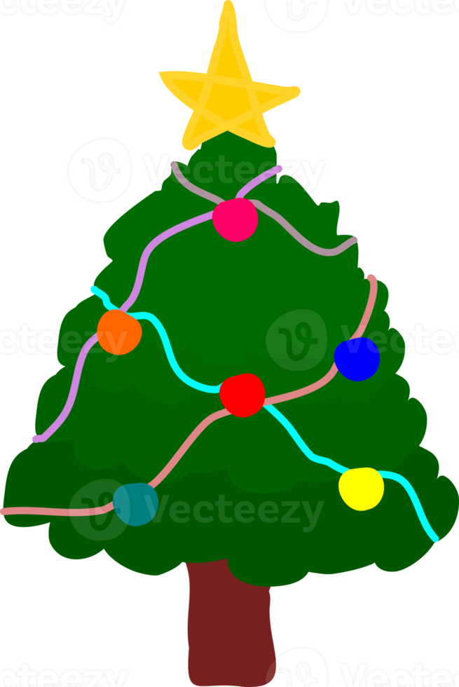 kerstboom doodle png