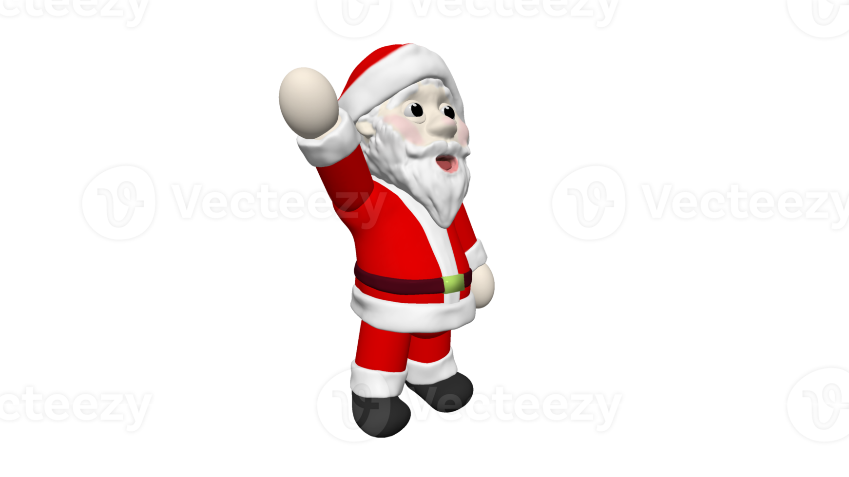 santa tecknad serie 3d modell leksak docka dolly png