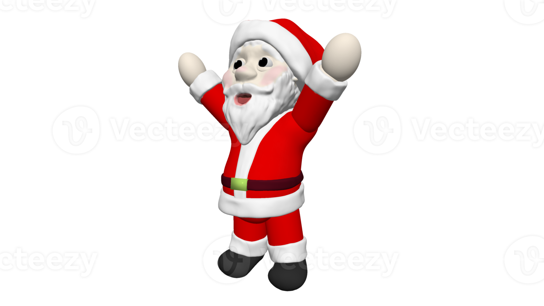 santa dessin animé 3d modèle jouet poupée dolly png