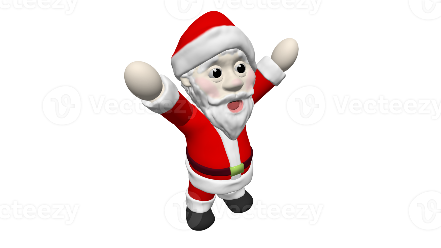 santa dessin animé 3d modèle jouet poupée dolly png