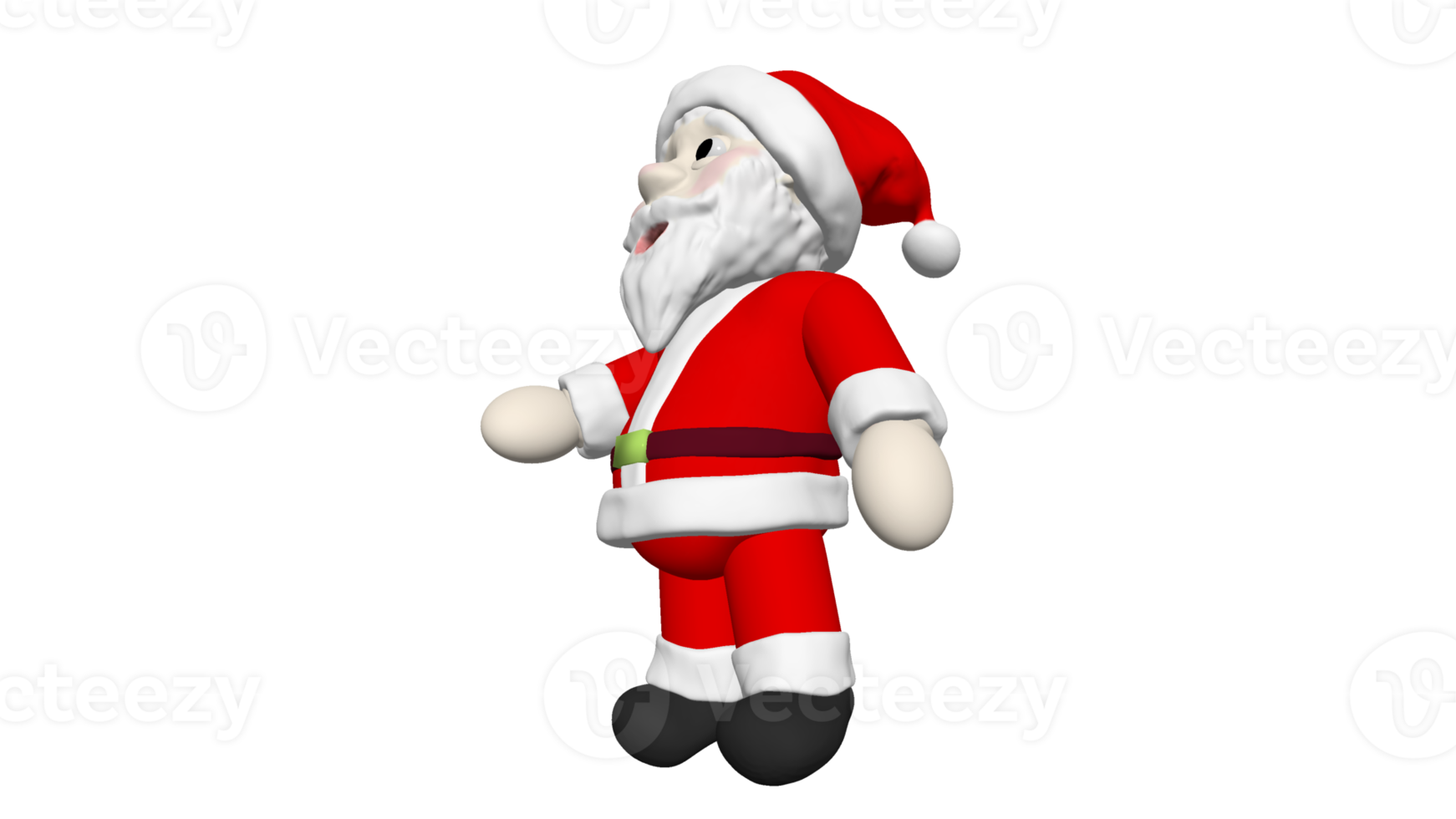 santa dibujos animados 3d modelo juguete muñeca png