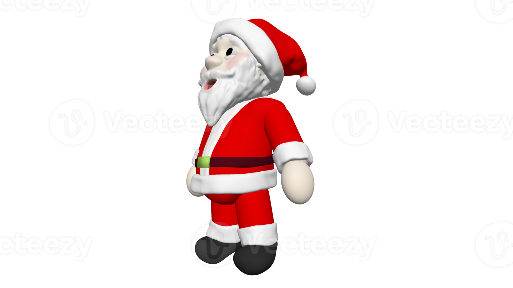 santa tecknad serie 3d modell leksak docka dolly png