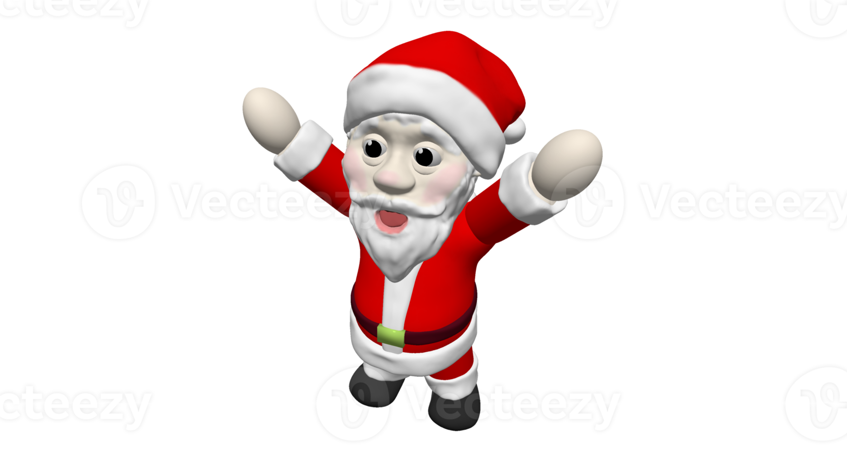 de kerstman tekenfilm 3d model- speelgoed- pop dolly png